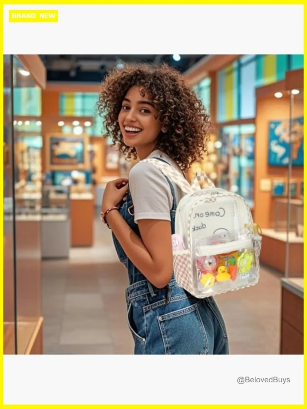 Clear Backpack for Stadium Events, Small Transparent Bag for Concert Work School